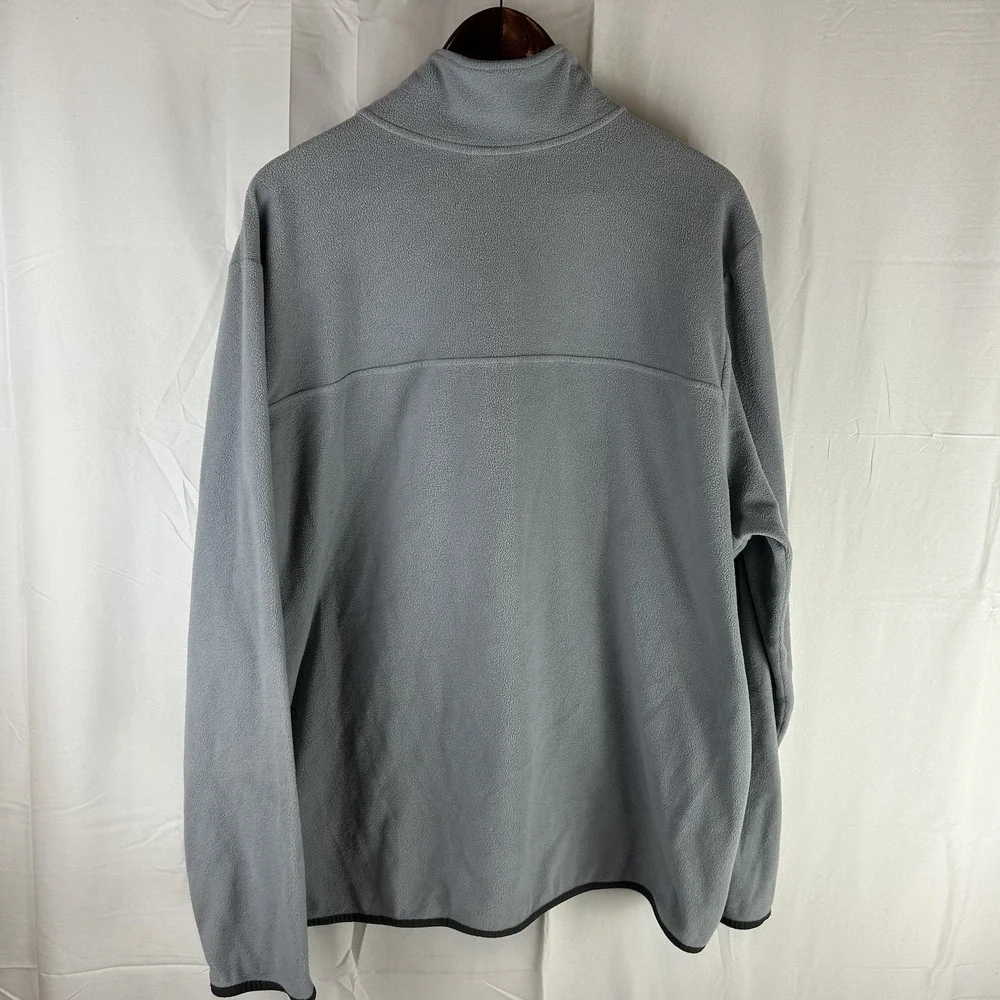 The North Face Sweater Mid Layer Fleece Pullover 1/4 T Snap Button Mens 2XL Grey